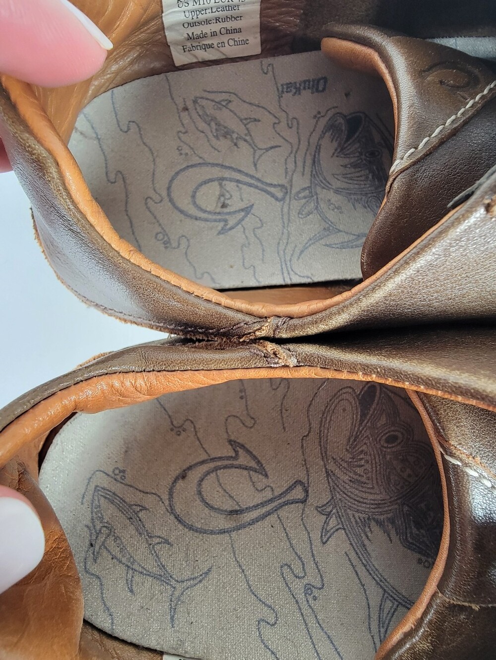 OluKai Men's Kahu Pahaha Shoes In Espresso, Size 10 - Picture 7 of 10